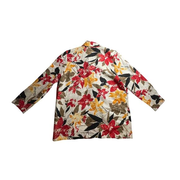 Raphael Lorenzo California Jacket | 1980s Vintage Leaf Print | Women’s L | EUC - Picture 2 of 7